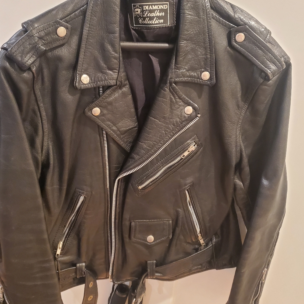 Black Leather Biker Jacket